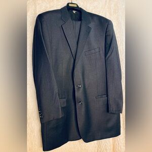 Lauren Ralph Lauren Wool–Cashmere Pinstripe Two-Piece Suit — Size 50 (XL)